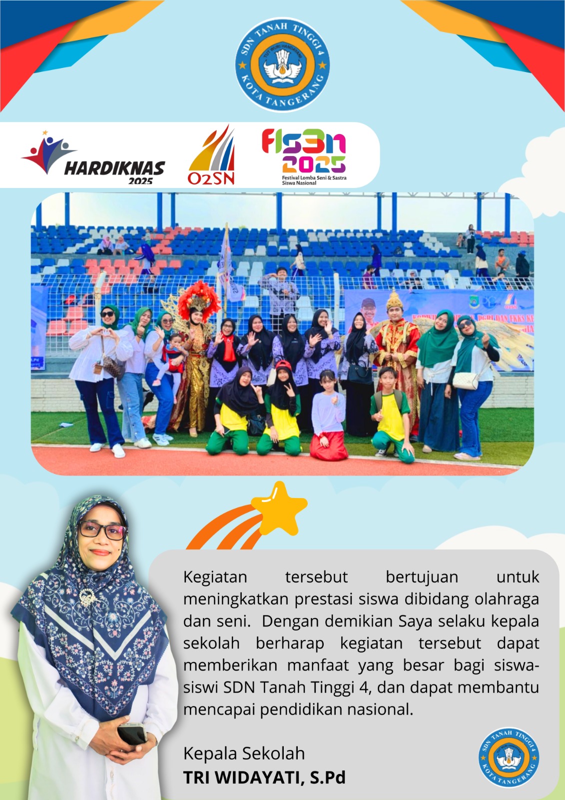 SDN Tanah Tinggi 4 Ikuti Kegiatan Perayaan HARDIKNAS Kota Tangerang