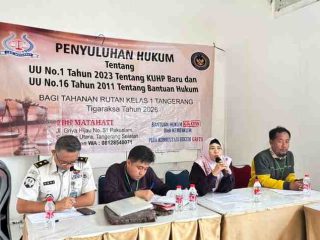 Rutan Tangerang Berikan Bantuan Hukum Gratis, Pastikan Hak Tahanan Terpenuhi