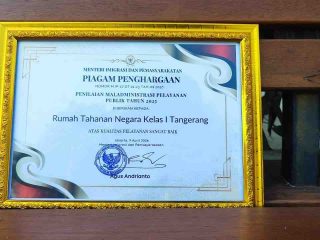 Rutan Tangerang Raih Predikat Pelayanan Sangat Baik, Bukti Nyata Reformasi Birokrasi Berjalan