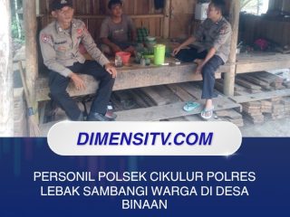 Personil Polsek Cikulur Polres Lebak Sambangi Warga di Desa Binaan