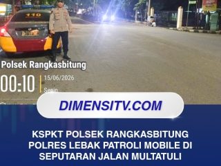 KSPKT Polsek Rangkasbitung Polres Lebak Patroli Mobile di Seputaran Jalan Multatuli