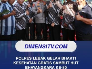 Polres Lebak Gelar Bhakti Kesehatan Gratis Sambut HUT Bhayangkara ke-80