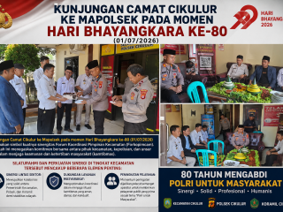 Hari Bhayangkara ke-80: Camat Cikulur Sambangi Mapolsek, Perkuat Sinergitas Unsur Forkopimcam
